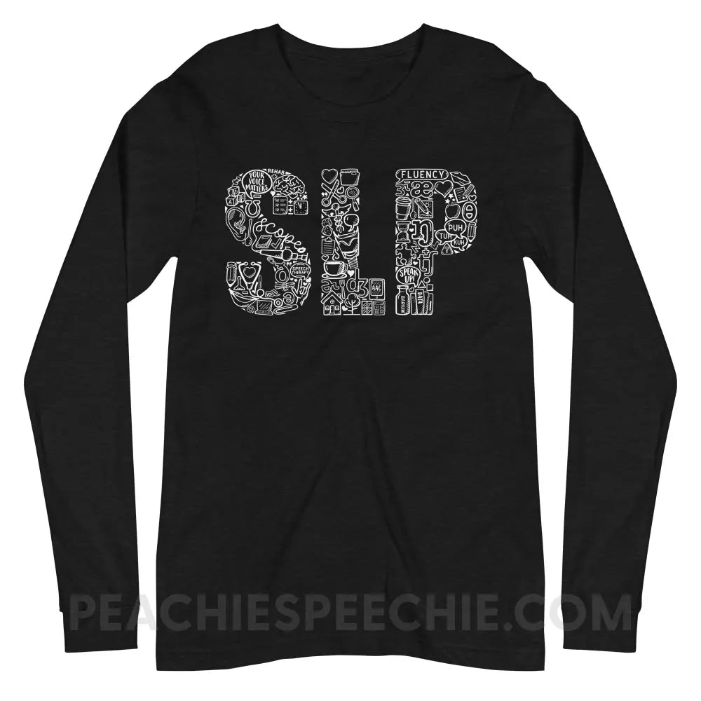 SLP Icons Premium Long Sleeve - Black Heather / XS - peachiespeechie.com