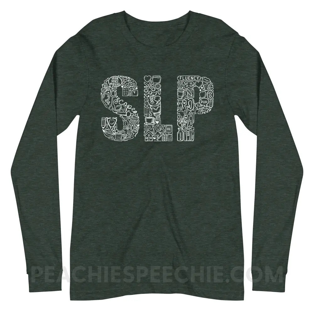 SLP Icons Premium Long Sleeve - Heather Forest / XS - peachiespeechie.com