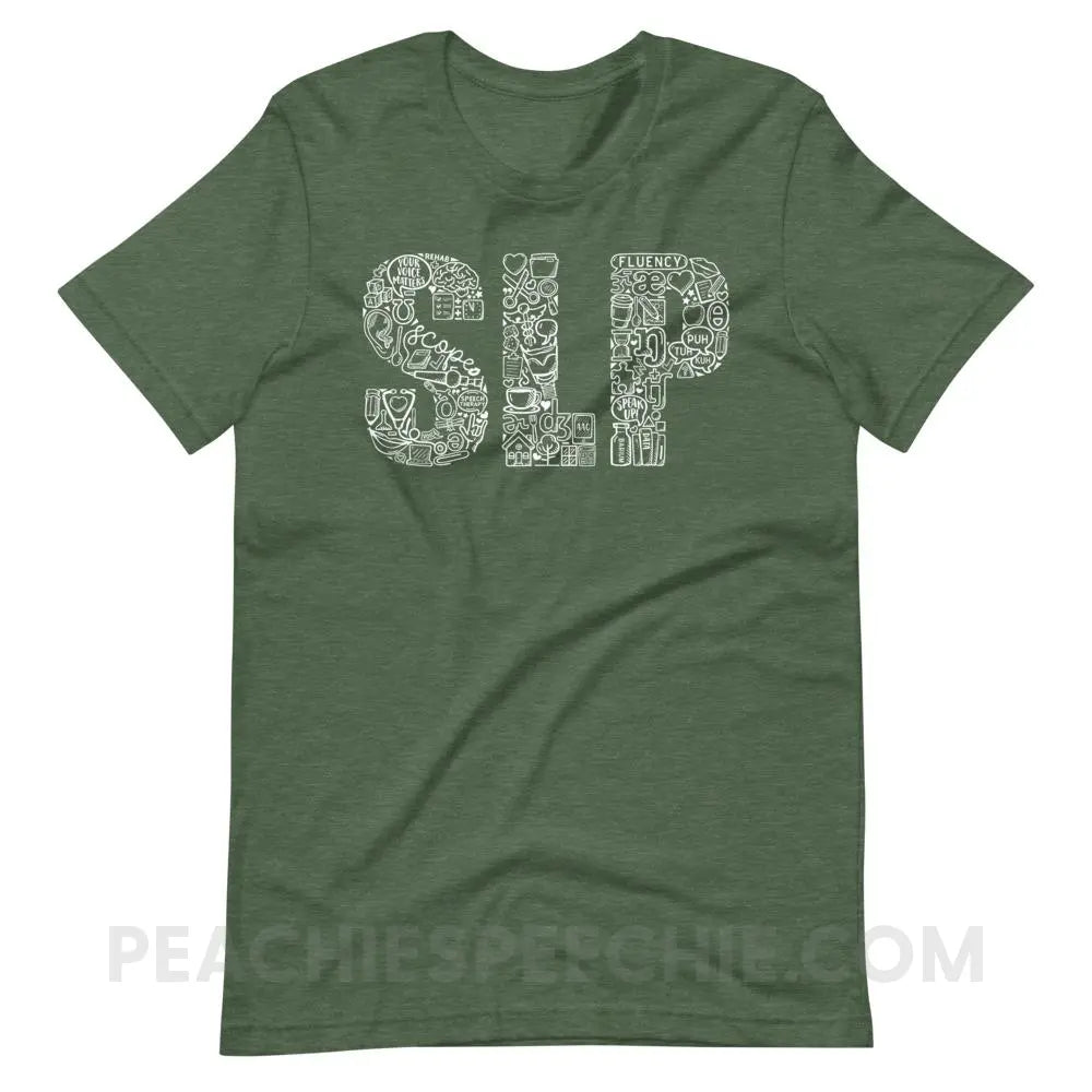 SLP Icons Premium Soft Tee - Heather Forest / S - T-Shirts & Tops peachiespeechie.com