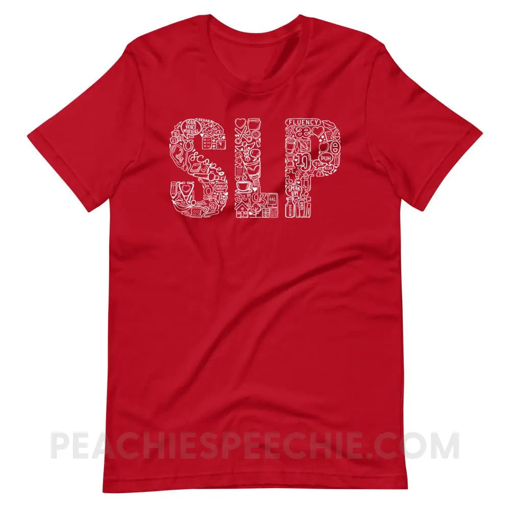 SLP Icons Premium Soft Tee - Red / S - T-Shirts & Tops peachiespeechie.com