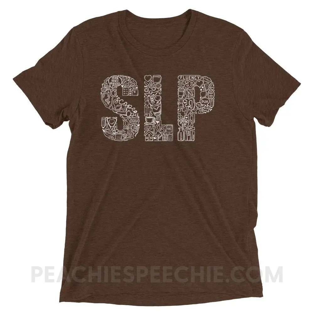 SLP Icons Tri-Blend Tee - Brown Triblend / XS - T-Shirts & Tops peachiespeechie.com