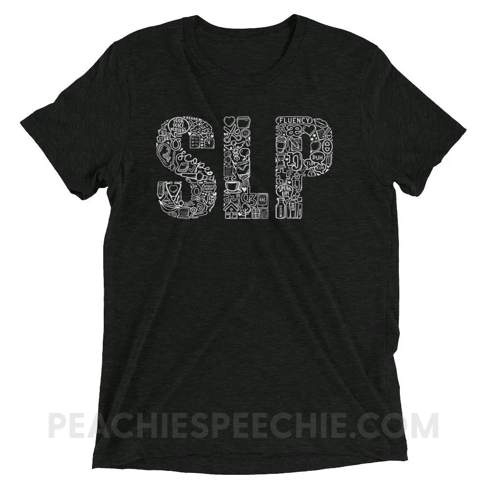 SLP Icons Tri-Blend Tee - Charcoal-Black Triblend / XS - T-Shirts & Tops peachiespeechie.com