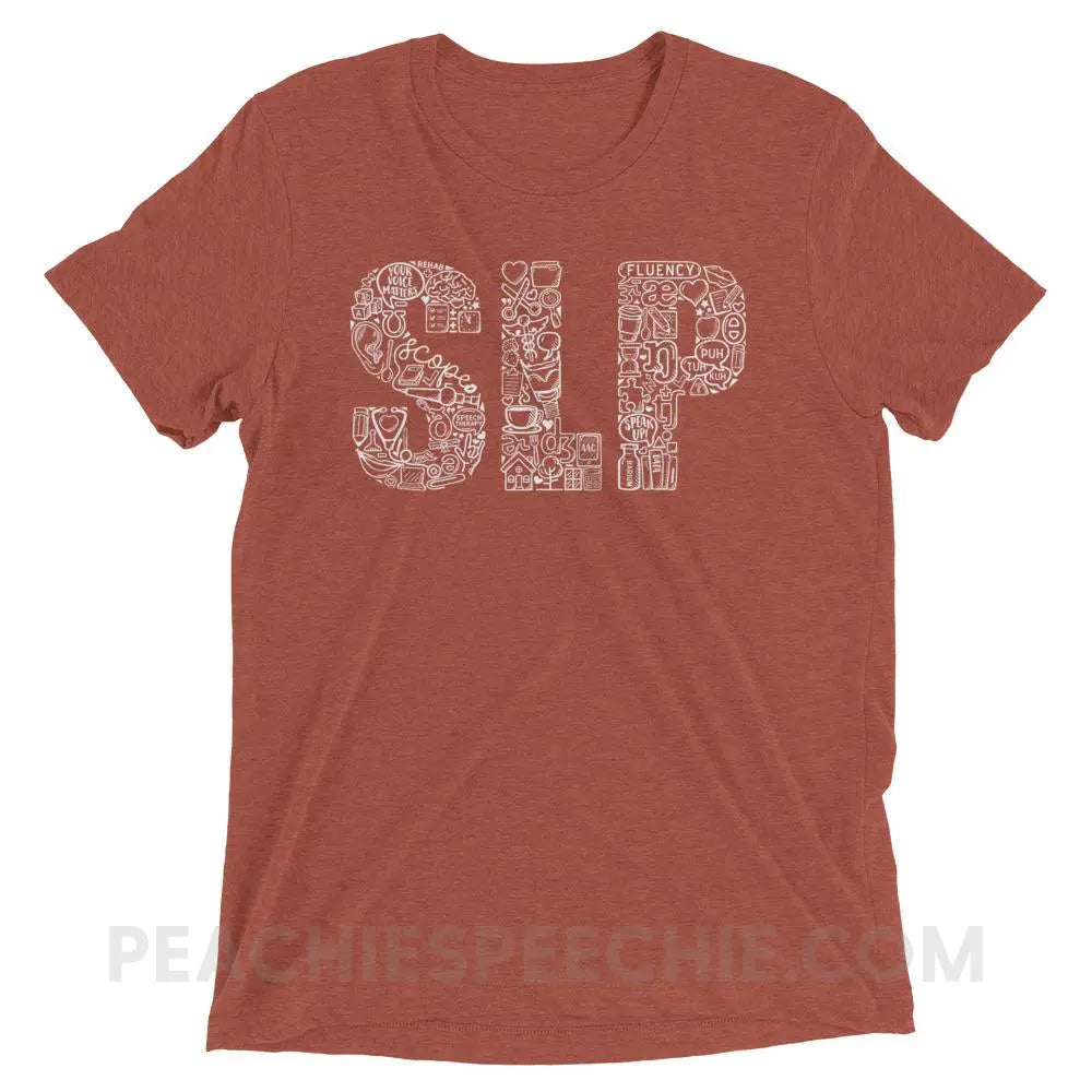 SLP Icons Tri-Blend Tee - Clay Triblend / XS - T-Shirts & Tops peachiespeechie.com