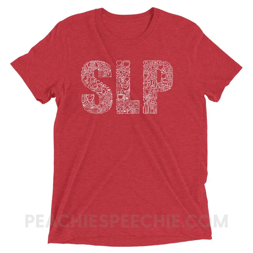 SLP Icons Tri-Blend Tee - Red Triblend / XS - T-Shirts & Tops peachiespeechie.com