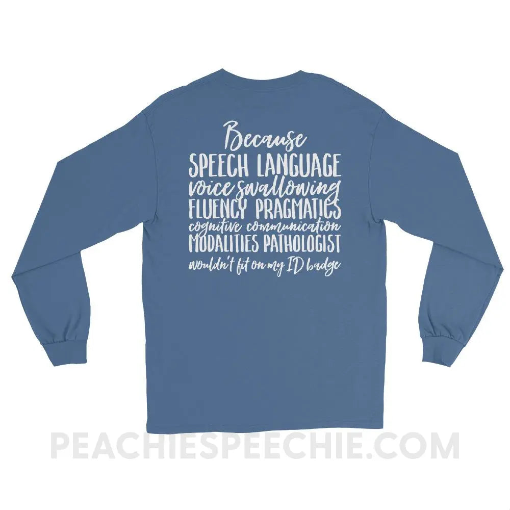 SLP Job Title Long Sleeve Tee - T-Shirts & Tops peachiespeechie.com