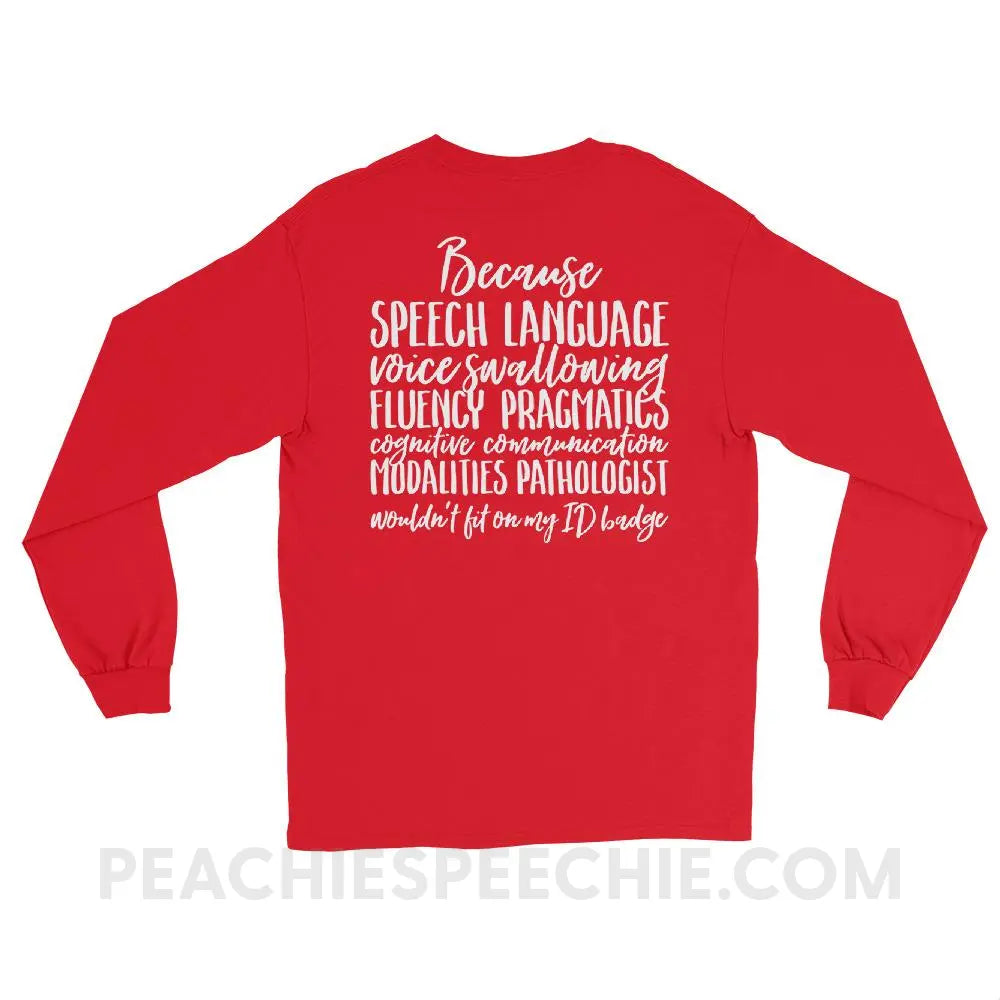 SLP Job Title Long Sleeve Tee - T-Shirts & Tops peachiespeechie.com
