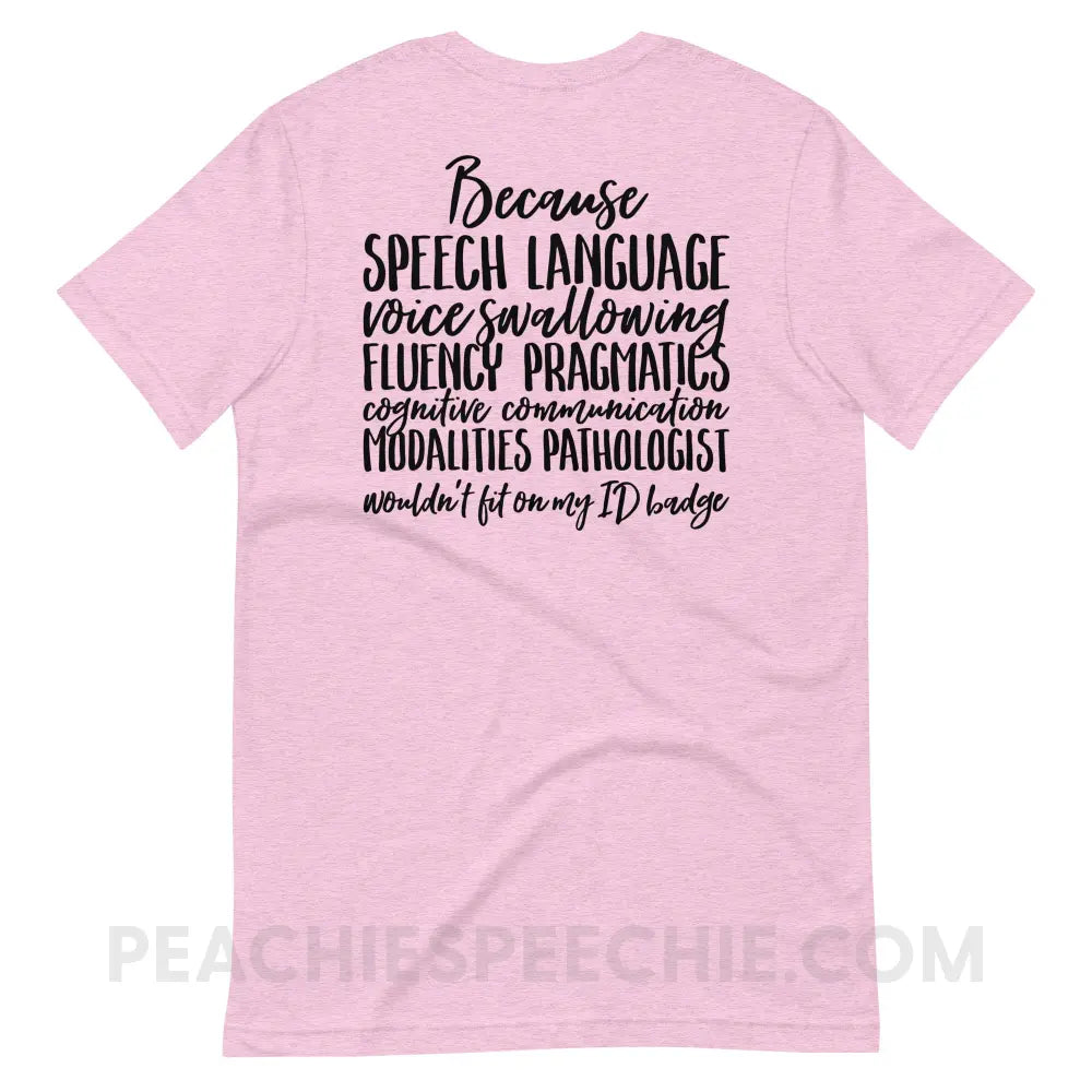SLP Job Title Premium Soft Tee - Heather Prism Lilac / XS - T-Shirts & Tops peachiespeechie.com