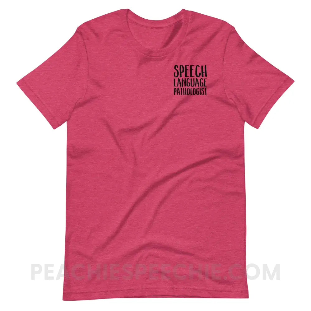 SLP Job Title Premium Soft Tee - T-Shirts & Tops peachiespeechie.com