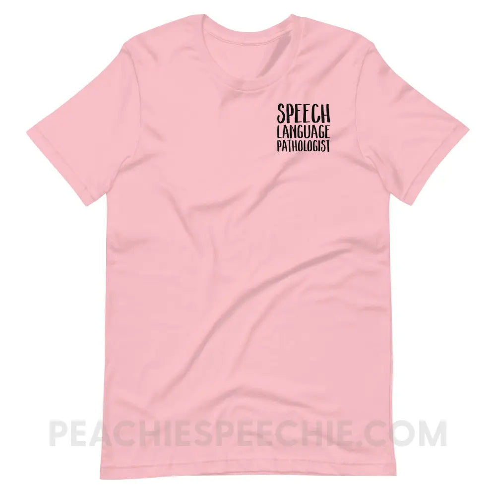 SLP Job Title Premium Soft Tee - T-Shirts & Tops peachiespeechie.com