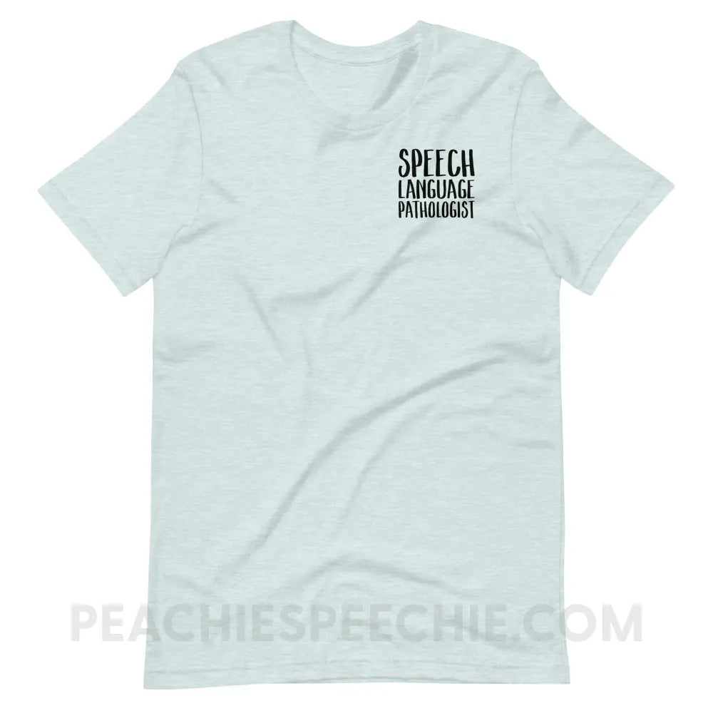 SLP Job Title Premium Soft Tee - T-Shirts & Tops peachiespeechie.com