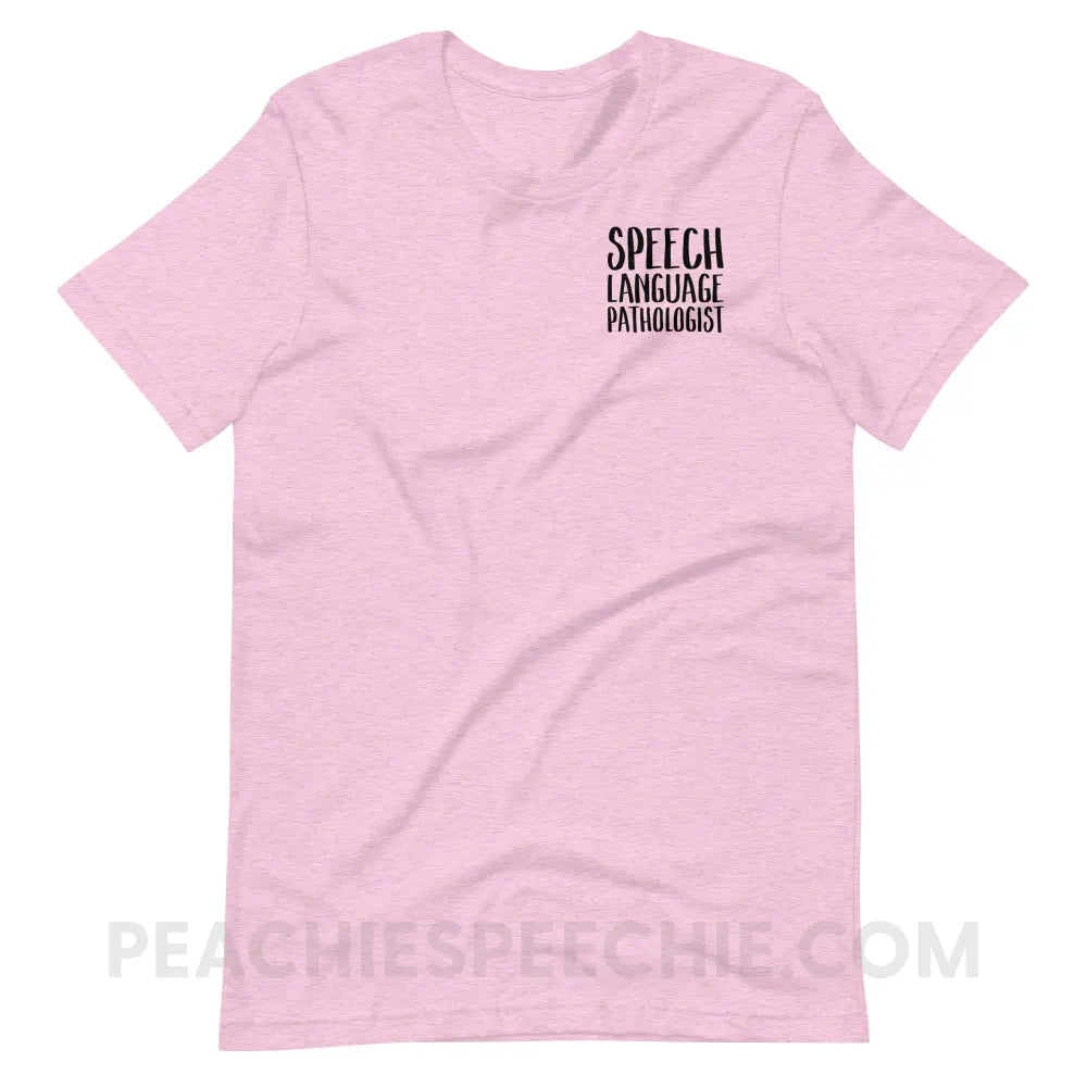 SLP Job Title Premium Soft Tee - T-Shirts & Tops peachiespeechie.com