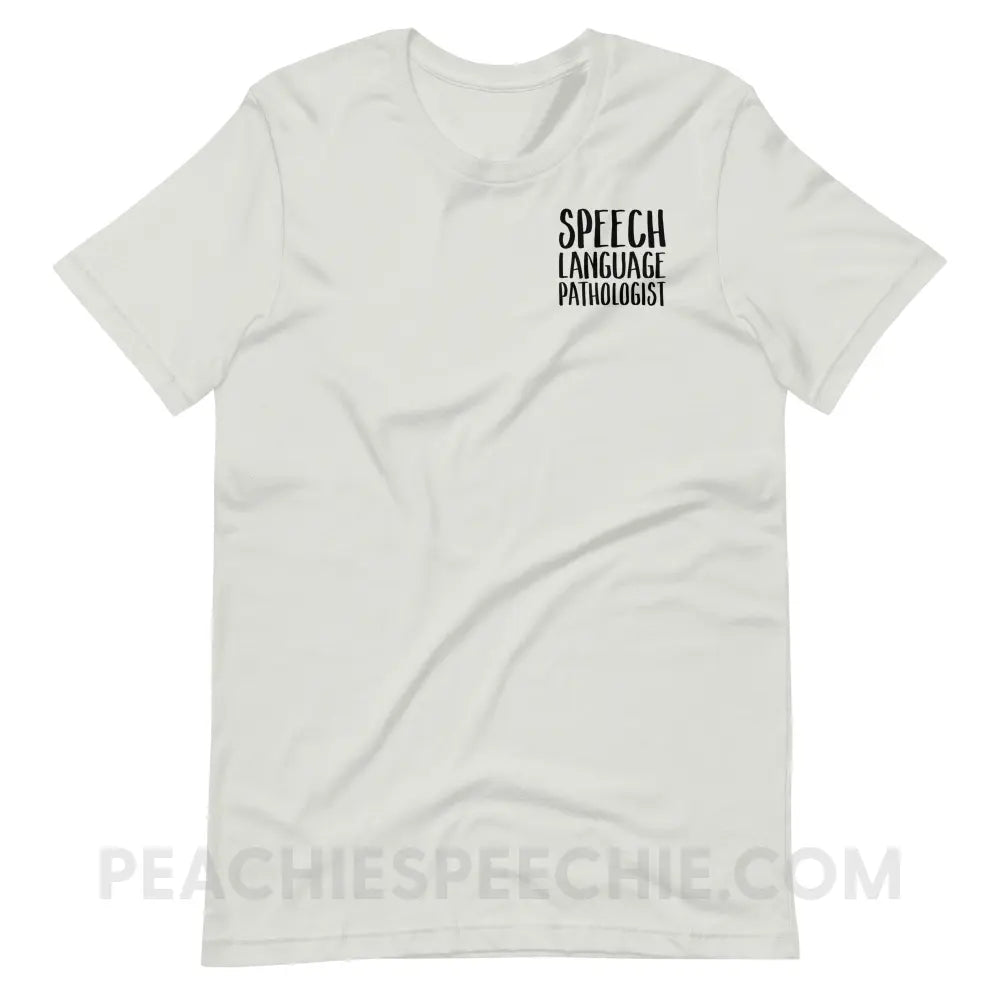 SLP Job Title Premium Soft Tee - T-Shirts & Tops peachiespeechie.com