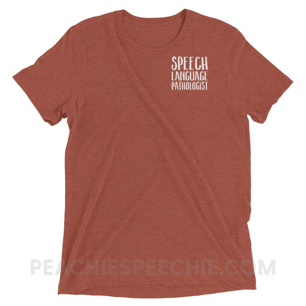 SLP Job Title Tri-Blend Tee - Clay Triblend / XS - T-Shirts & Tops peachiespeechie.com