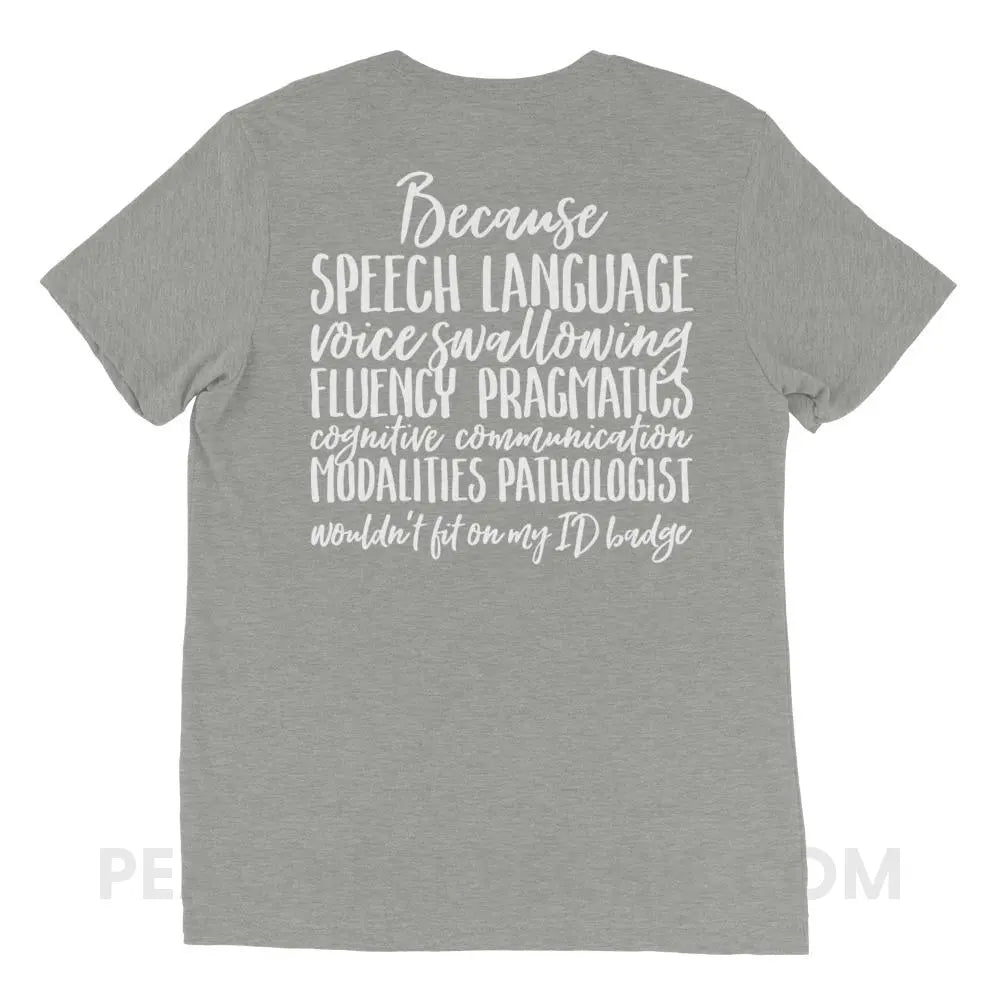 SLP Job Title Tri-Blend Tee - T-Shirts & Tops peachiespeechie.com