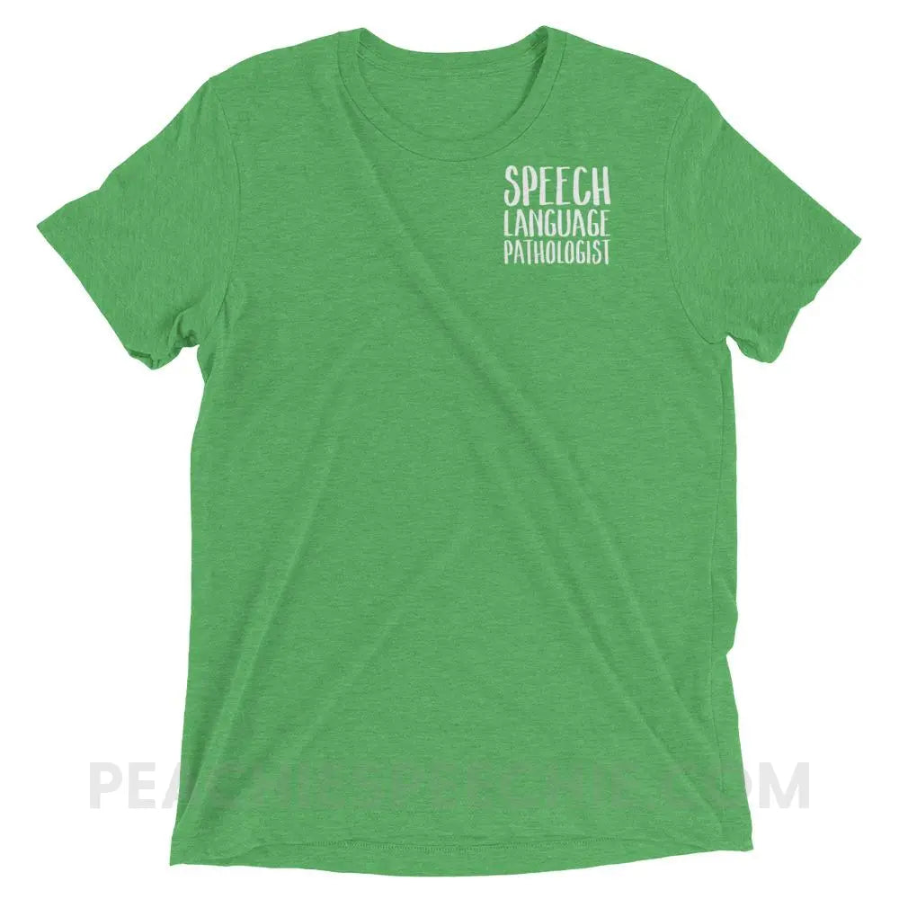 SLP Job Title Tri-Blend Tee - T-Shirts & Tops peachiespeechie.com