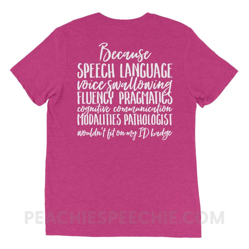 SLP Job Title Tri-Blend Tee - T-Shirts & Tops peachiespeechie.com