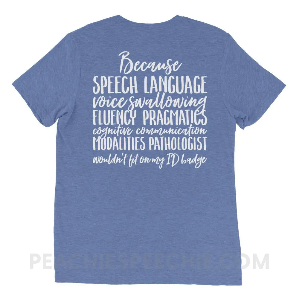 SLP Job Title Tri-Blend Tee - T-Shirts & Tops peachiespeechie.com