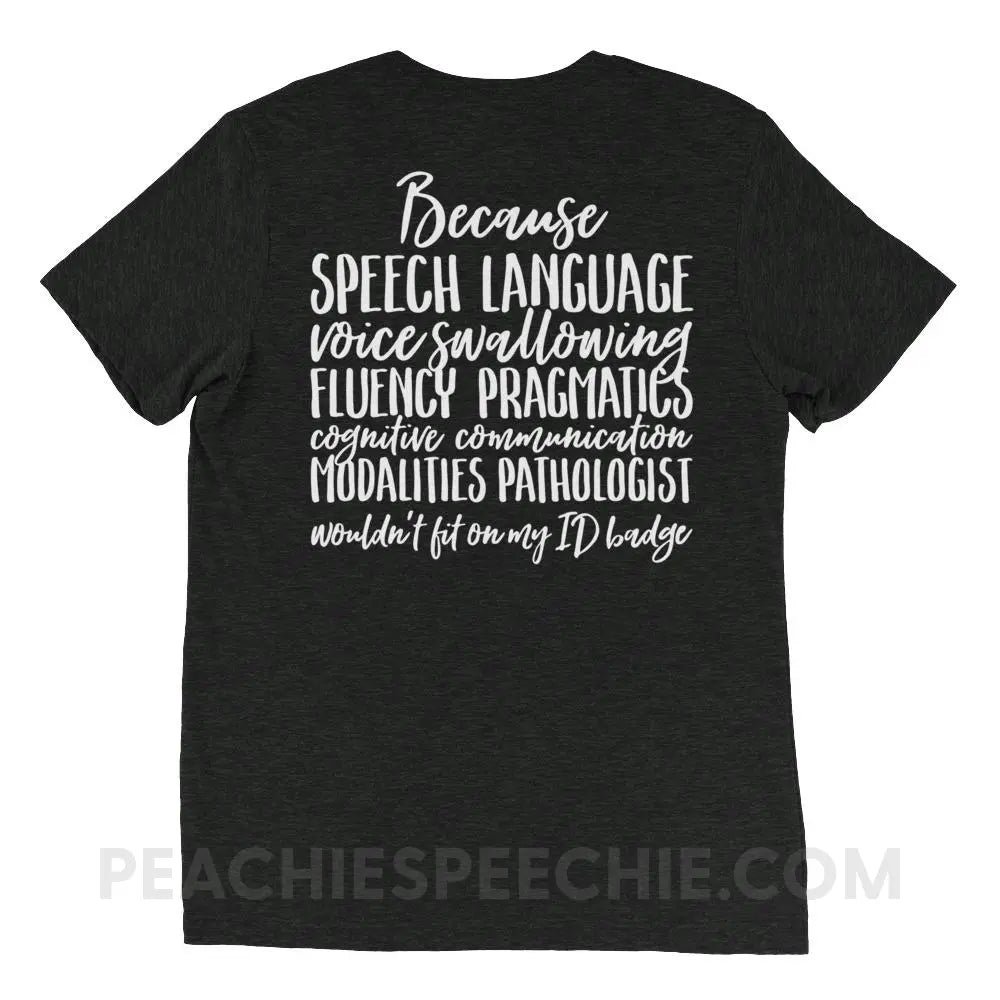 SLP Job Title Tri-Blend Tee - T-Shirts & Tops peachiespeechie.com