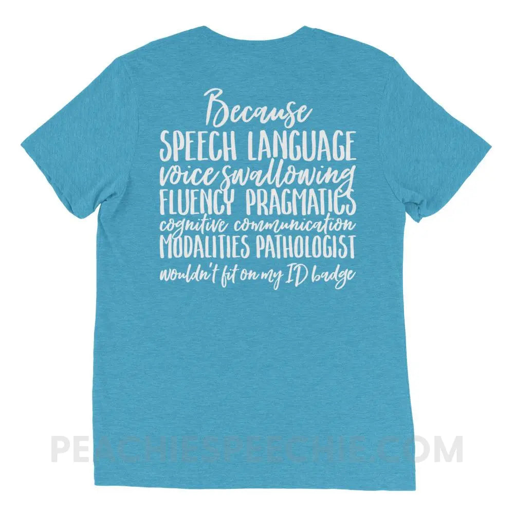 SLP Job Title Tri-Blend Tee - T-Shirts & Tops peachiespeechie.com