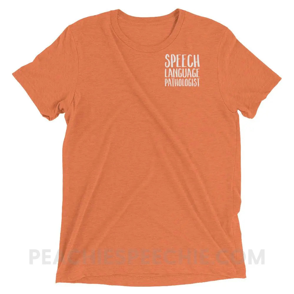 SLP Job Title Tri-Blend Tee - T-Shirts & Tops peachiespeechie.com