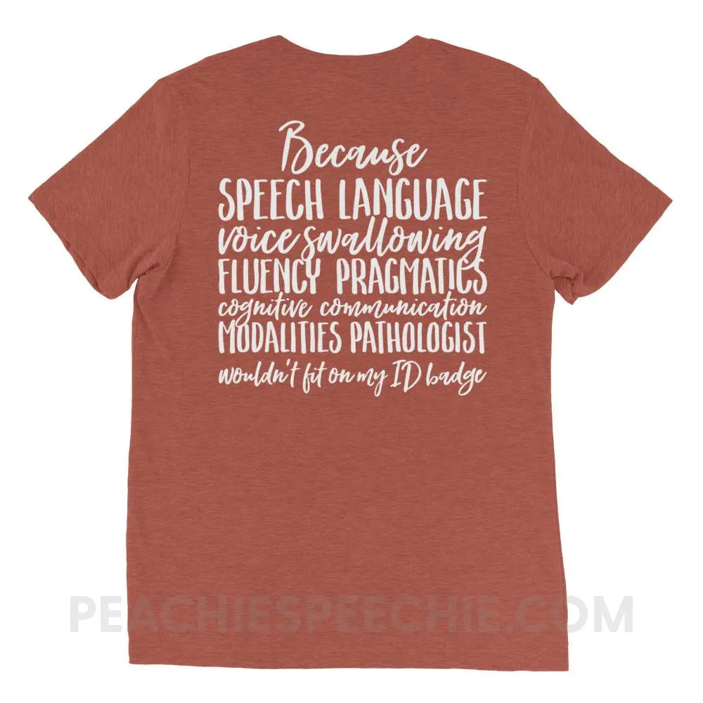 SLP Job Title Tri-Blend Tee - T-Shirts & Tops peachiespeechie.com