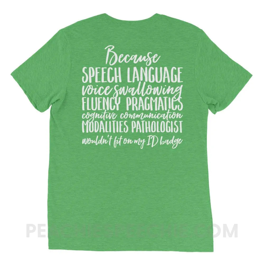 SLP Job Title Tri-Blend Tee - T-Shirts & Tops peachiespeechie.com