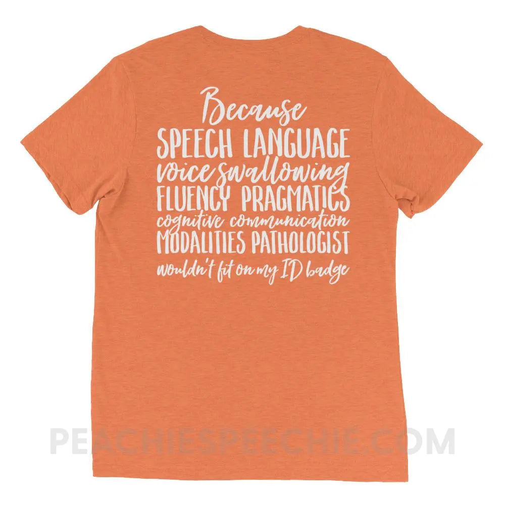 SLP Job Title Tri-Blend Tee - T-Shirts & Tops peachiespeechie.com