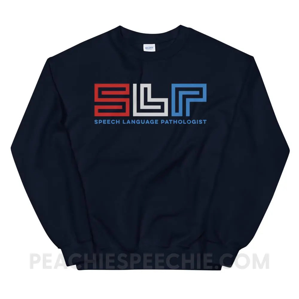 SLP Lines Classic Sweatshirt - Navy / S - Hoodies & Sweatshirts peachiespeechie.com