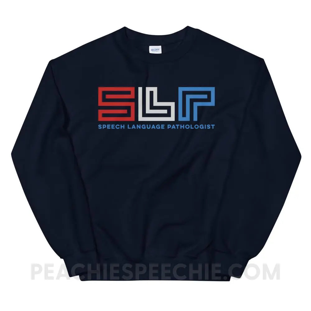 SLP Lines Classic Sweatshirt - Navy / S Hoodies & Sweatshirts peachiespeechie.com