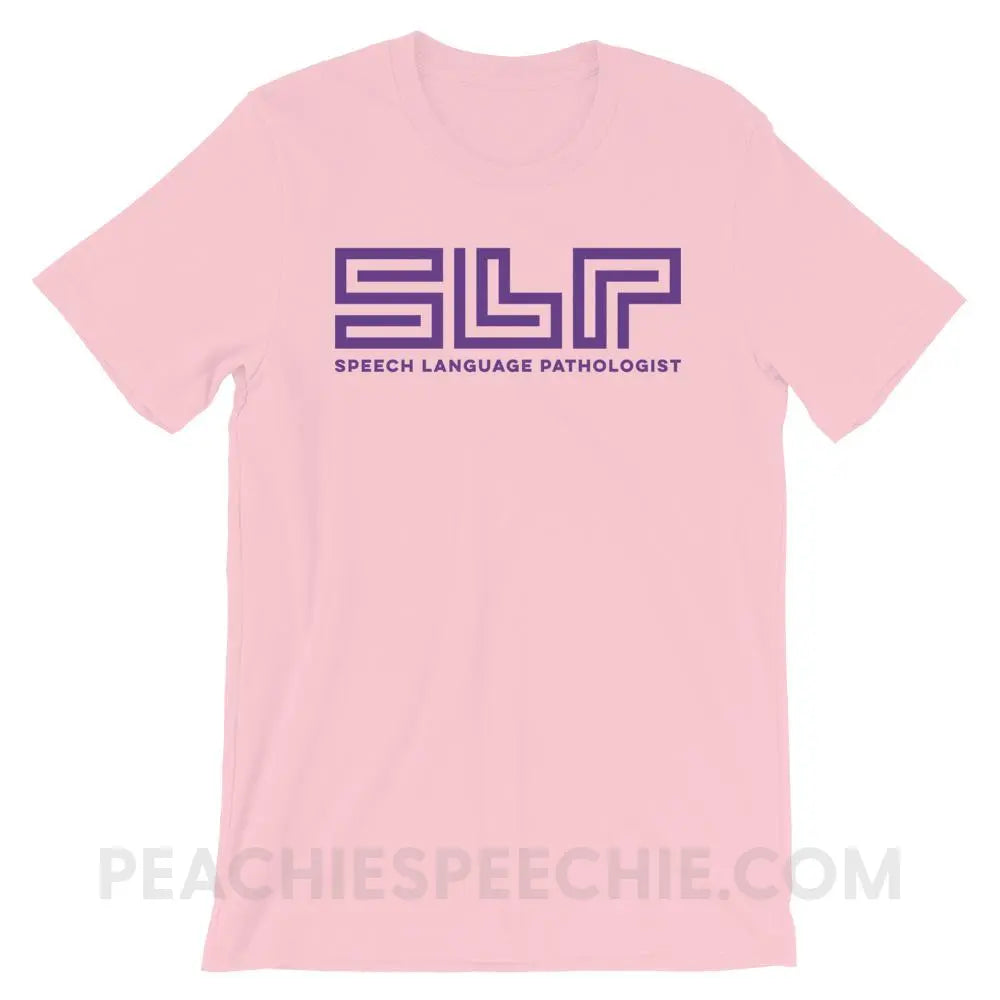 SLP Lines Premium Soft Tee - Pink / S - T-Shirts & Tops peachiespeechie.com
