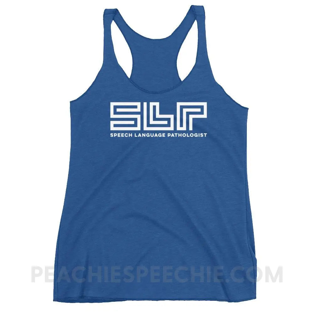 SLP Lines Tri-Blend Racerback - Vintage Royal / XS - T-Shirts & Tops peachiespeechie.com