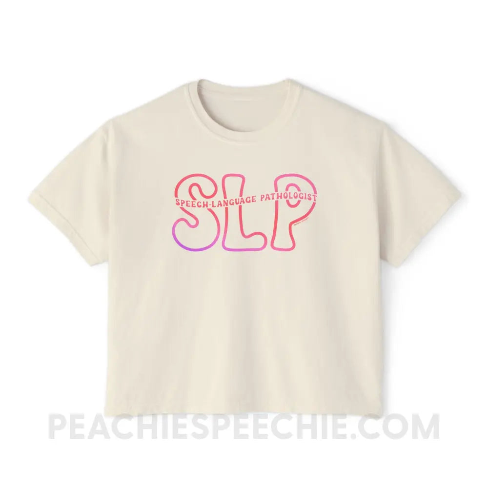 SLP Passthrough Comfort Colors Boxy Tee - Ivory / S - T-Shirt peachiespeechie.com