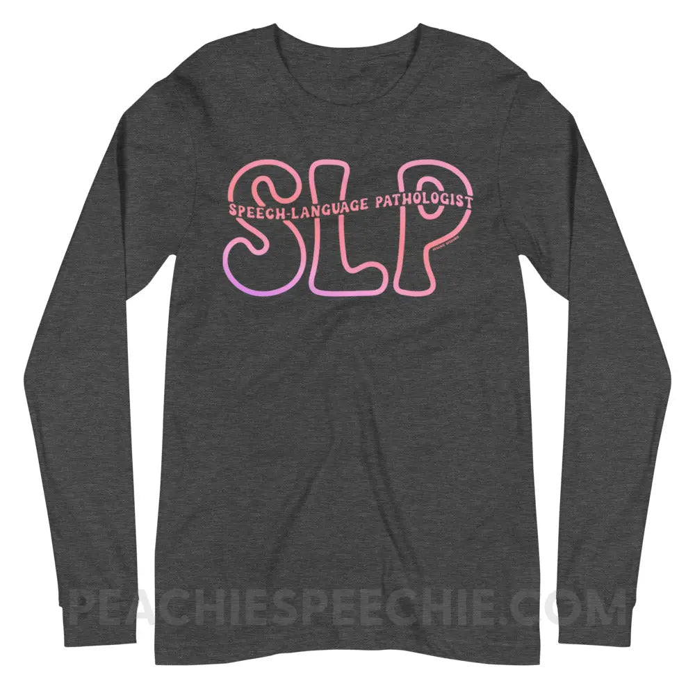 SLP Passthrough Premium Long Sleeve - Dark Grey Heather / XS - peachiespeechie.com