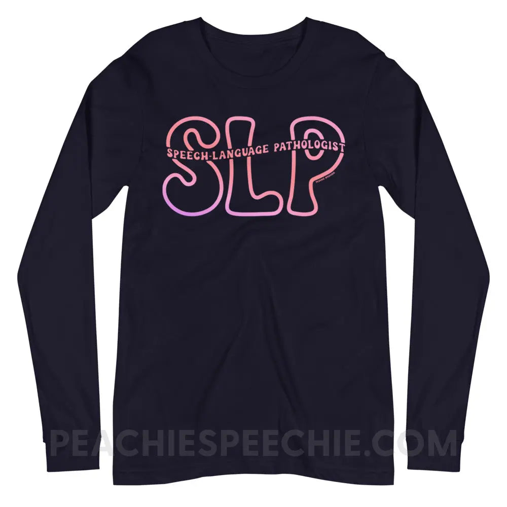 SLP Passthrough Premium Long Sleeve - Navy / XS - peachiespeechie.com