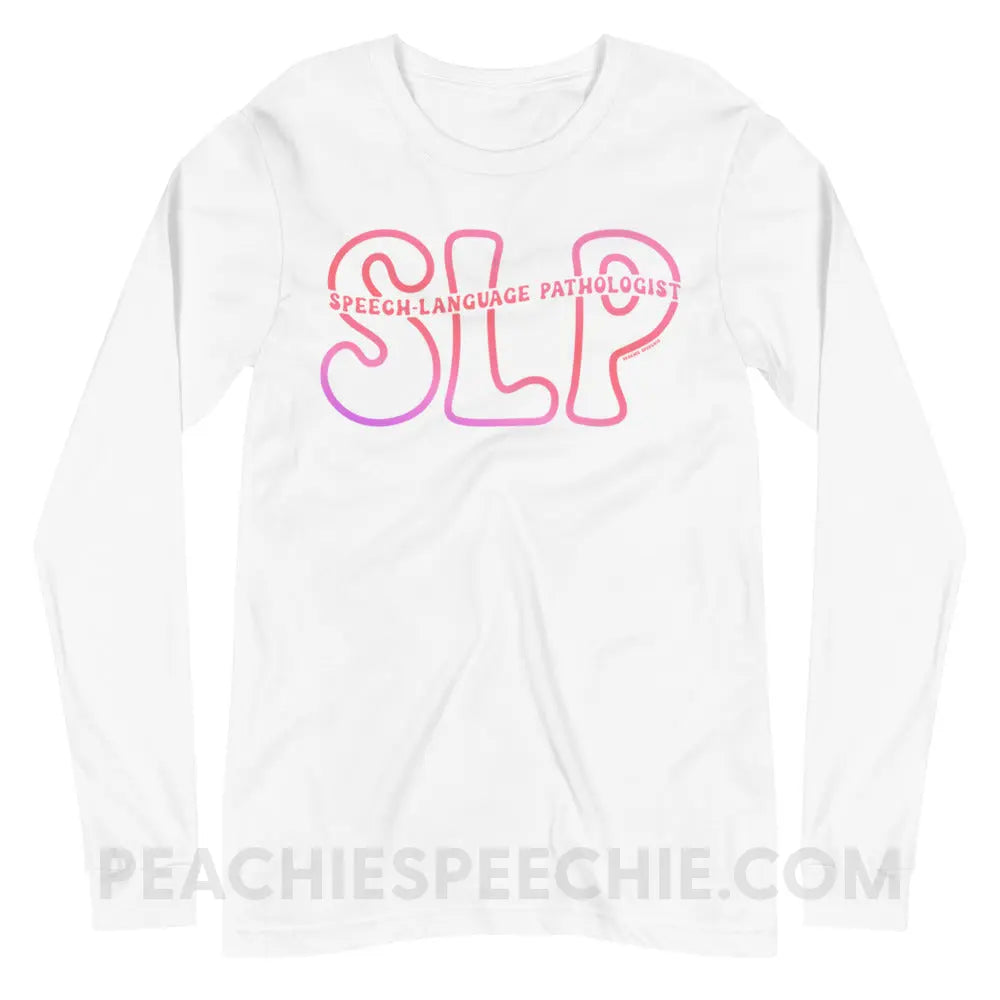 SLP Passthrough Premium Long Sleeve - White / XS - peachiespeechie.com