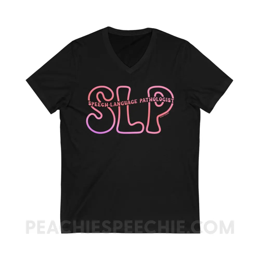 SLP Passthrough Soft V-Neck - Black / S - V-neck peachiespeechie.com