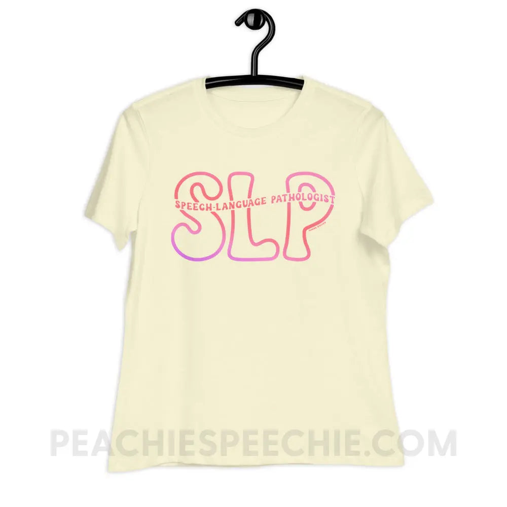 SLP Passthrough Women’s Relaxed Tee - Citron / S peachiespeechie.com