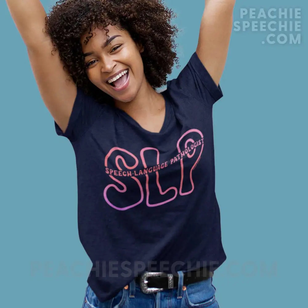 SLP Passthrough Women’s Relaxed Tee - Navy / S - peachiespeechie.com