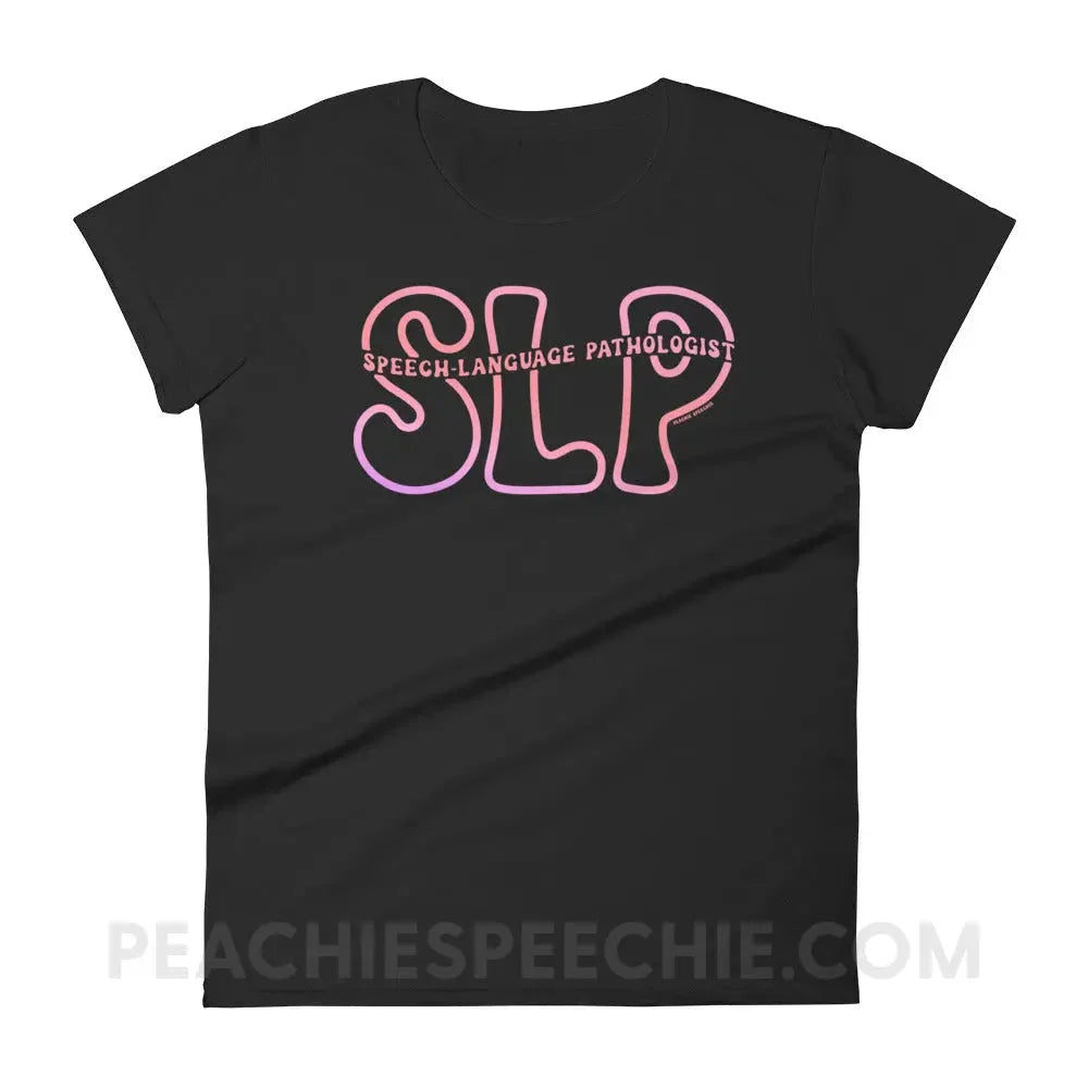 SLP Passthrough Women’s Trendy Tee - Black / S - peachiespeechie.com
