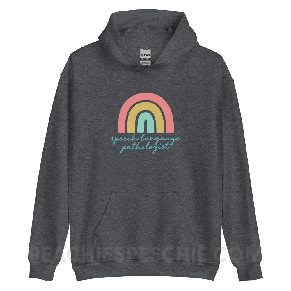 SLP Rainbow Classic Hoodie - Dark Heather / S - peachiespeechie.com