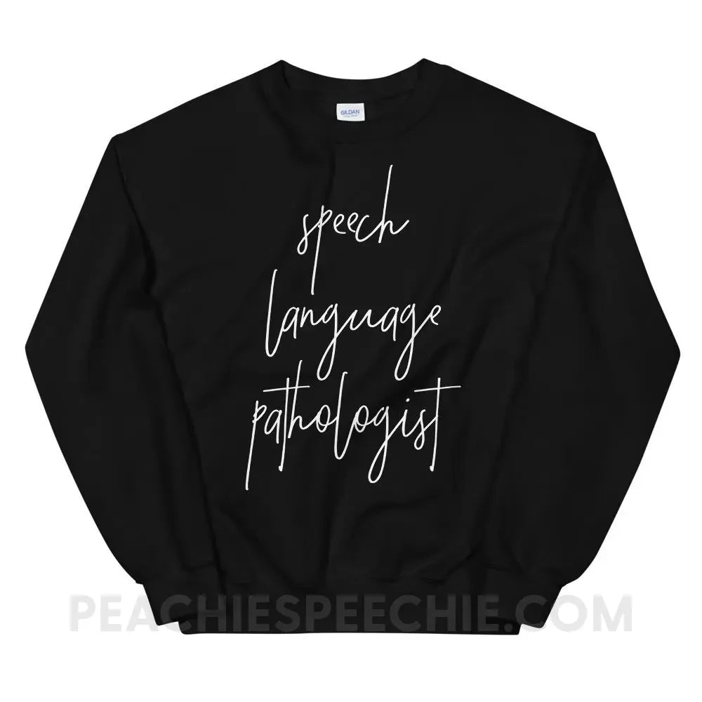 SLP Script Classic Sweatshirt - Black / S - Hoodies & Sweatshirts peachiespeechie.com