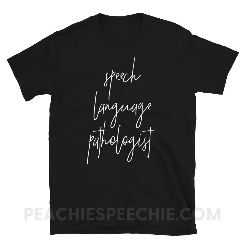 SLP Script Classic Tee - Black / S - T-Shirts & Tops peachiespeechie.com