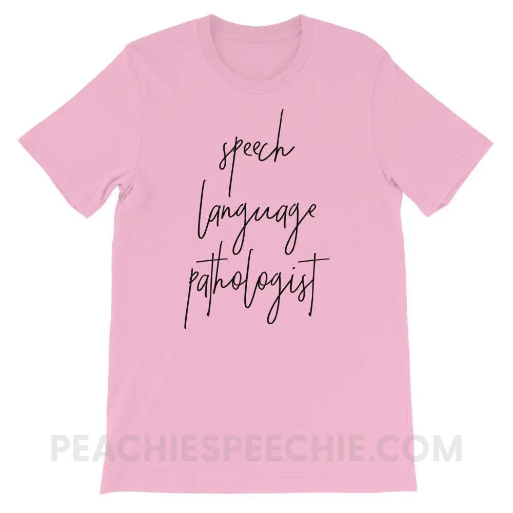 SLP Script Premium Soft Tee - Lilac / S - T-Shirts & Tops peachiespeechie.com
