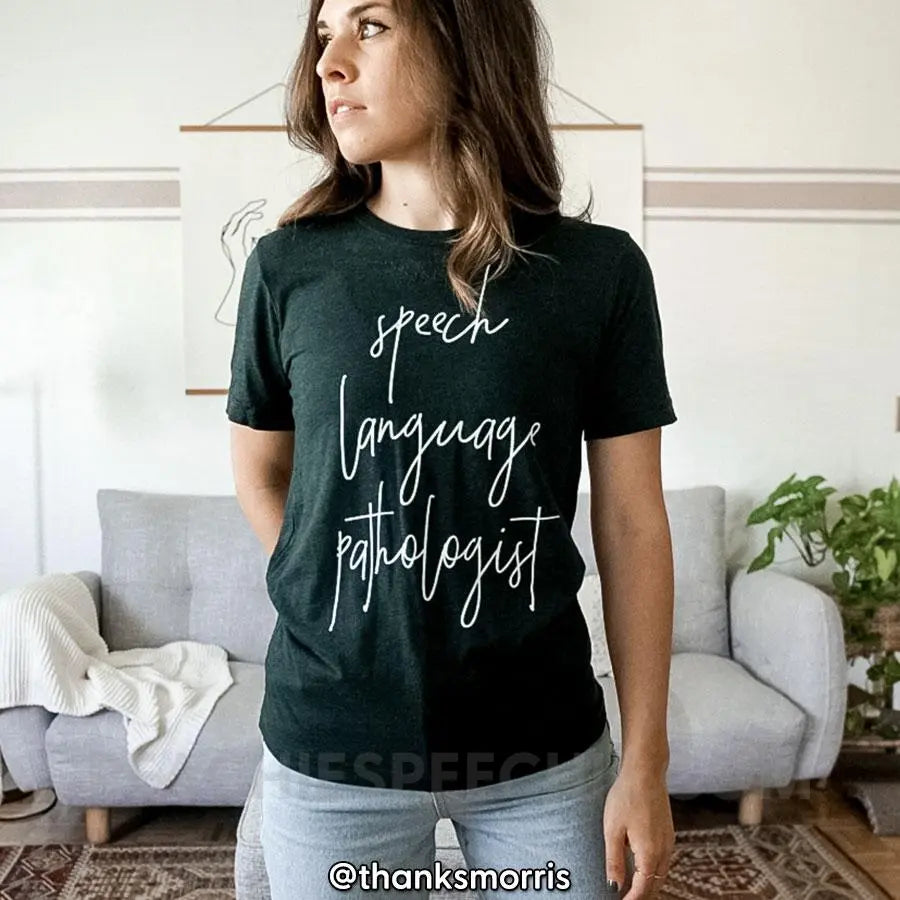 SLP Script Tri-Blend Tee - T-Shirts & Tops peachiespeechie.com