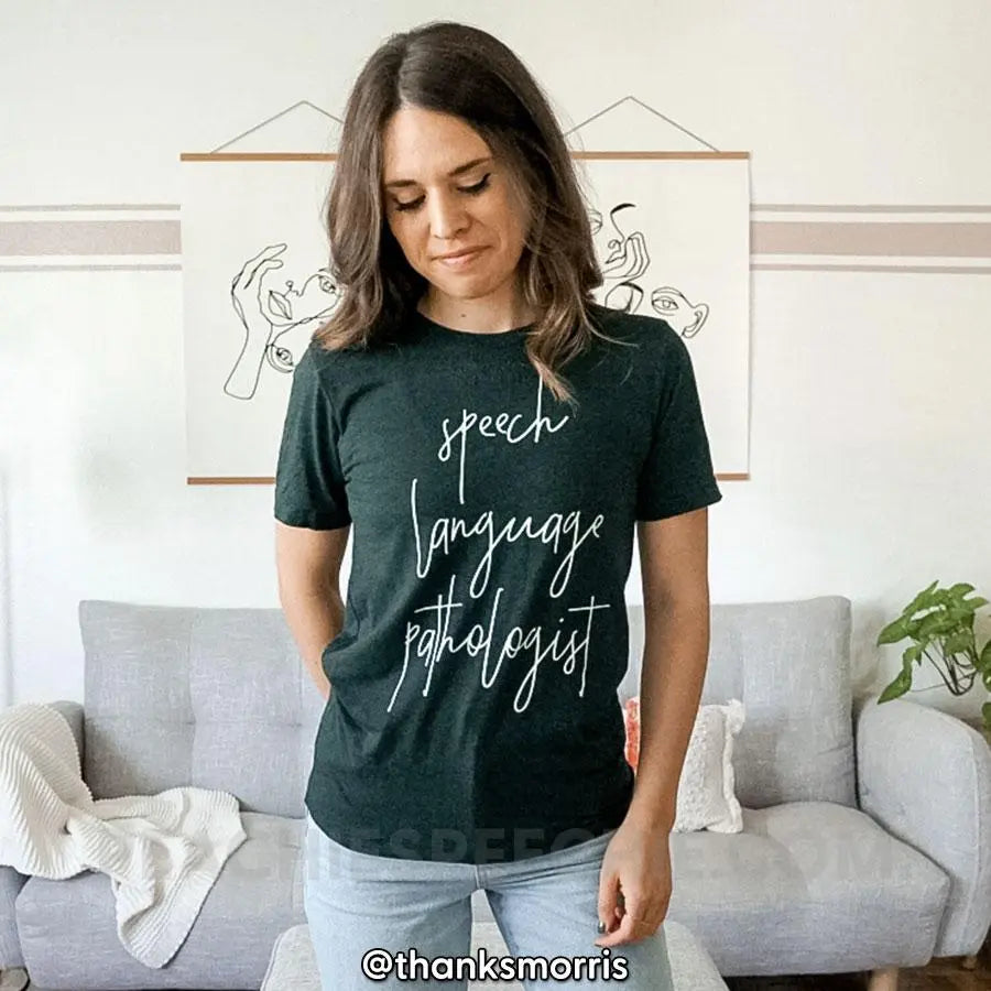 SLP Script Tri-Blend Tee - T-Shirts & Tops peachiespeechie.com