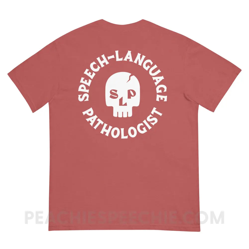 SLP Skull Comfort Colors Tee - peachiespeechie.com