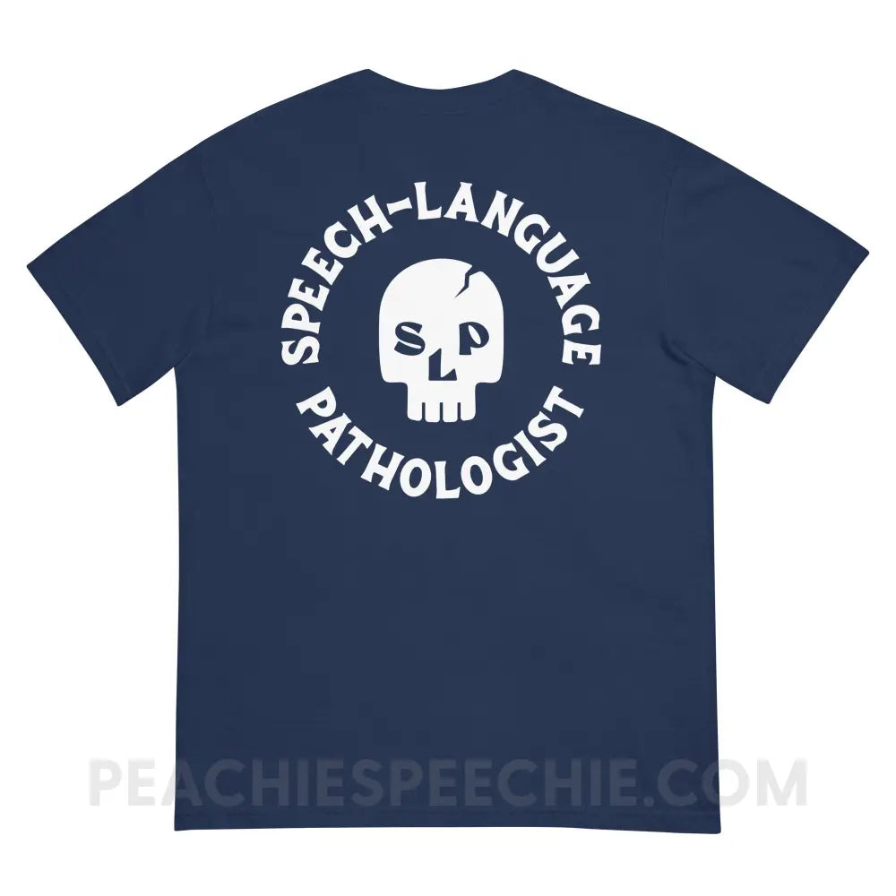 SLP Skull Comfort Colors Tee - peachiespeechie.com