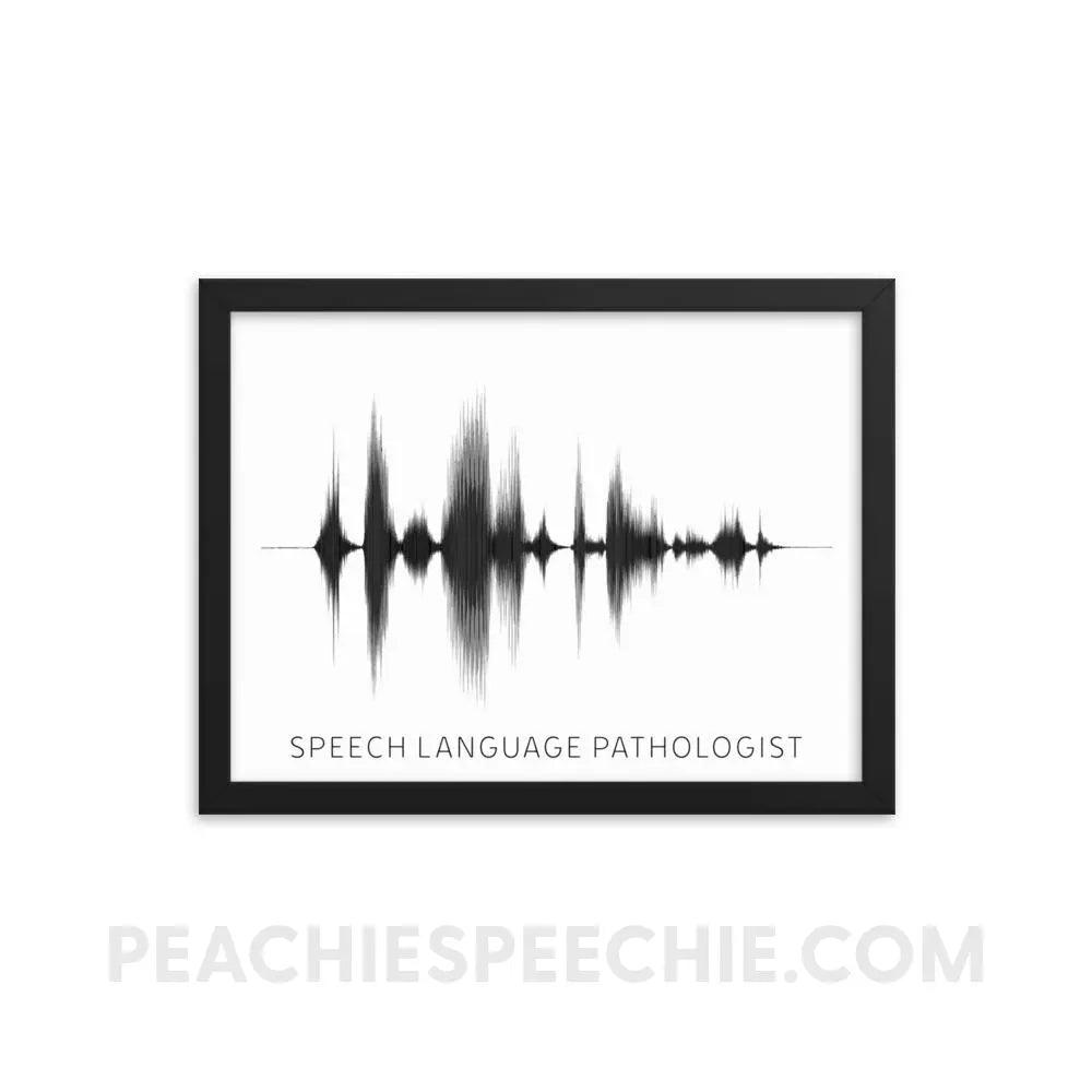 SLP Sound Wave Framed Poster - 12×16 - Posters peachiespeechie.com