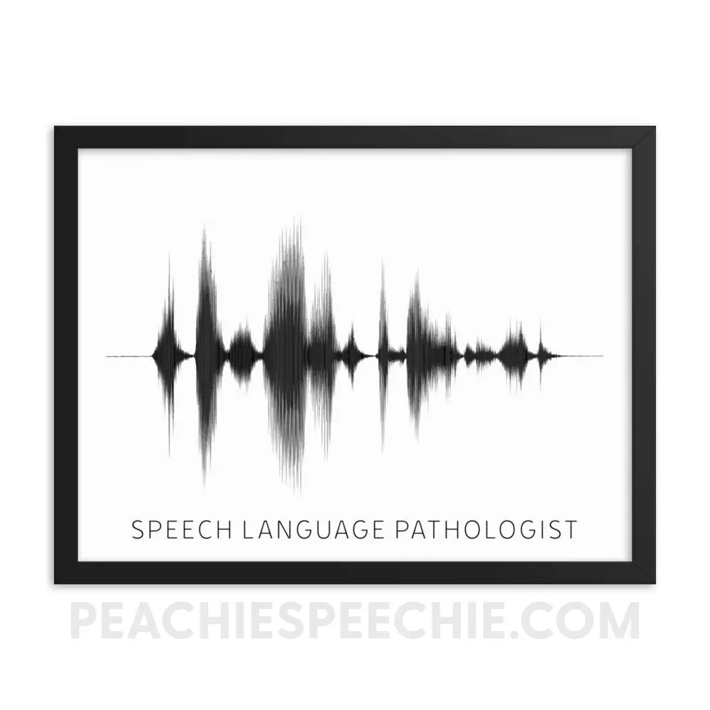 SLP Sound Wave Framed Poster - 18×24 - Posters peachiespeechie.com