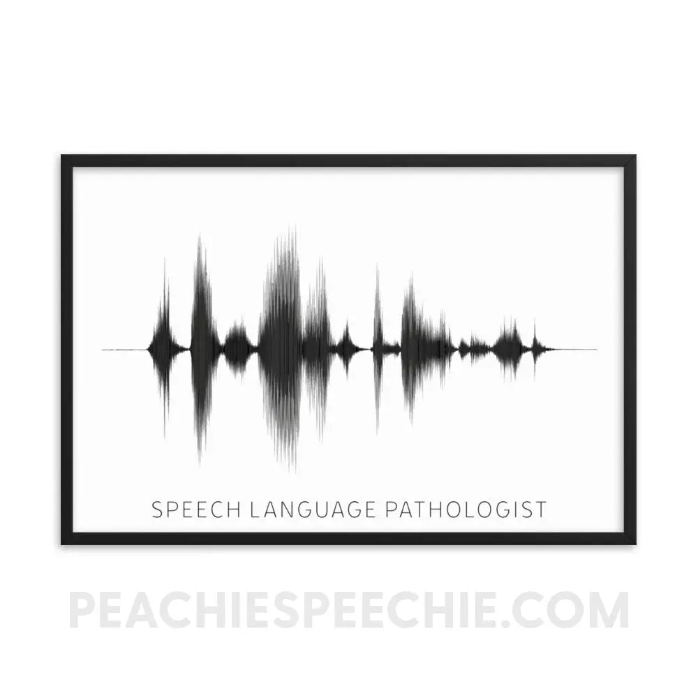 SLP Sound Wave Framed Poster - 24×36 - Posters peachiespeechie.com